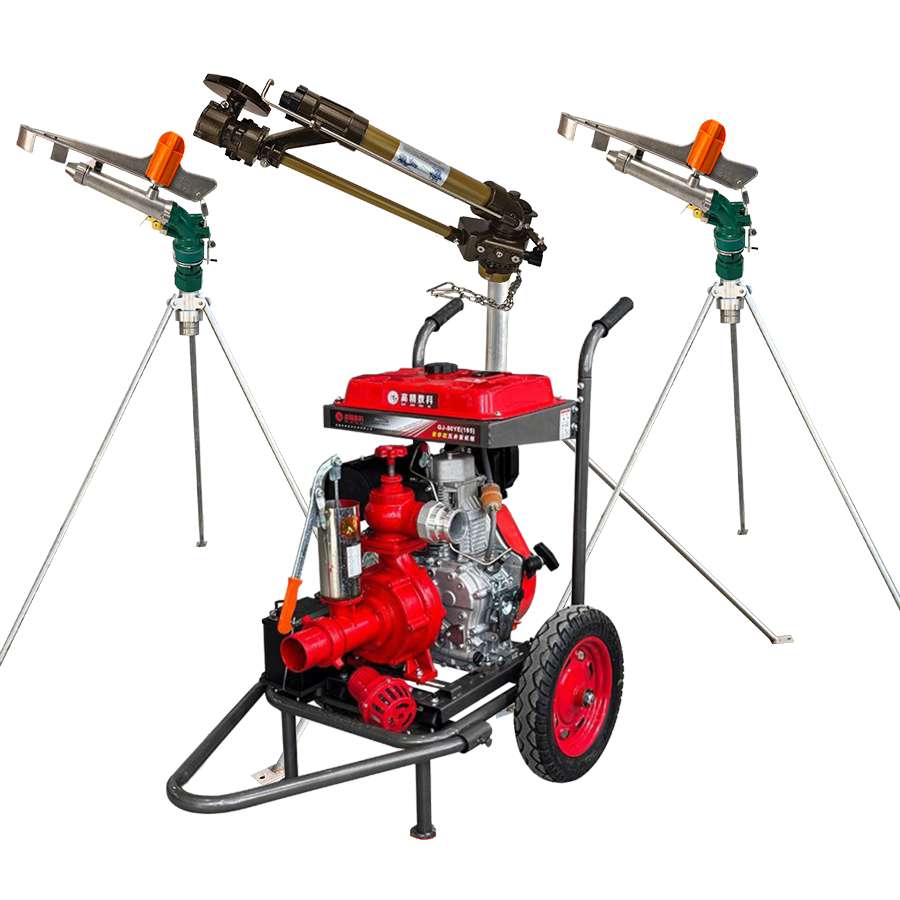 延边一体式灌溉机组 全套喷枪水带配齐 抗旱浇地神器